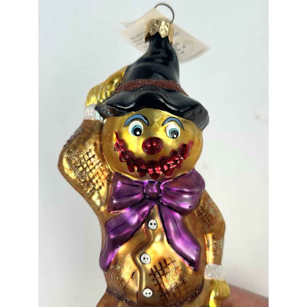 Christopher Radko Sleepy Hollow Head 97-226-0 Scarecrow Pumpkin Ornament - Picture 4 of 8